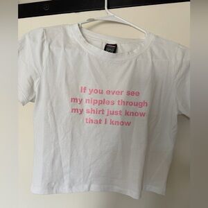 Cherry Kitten White and Pink Graphic Baby Tee